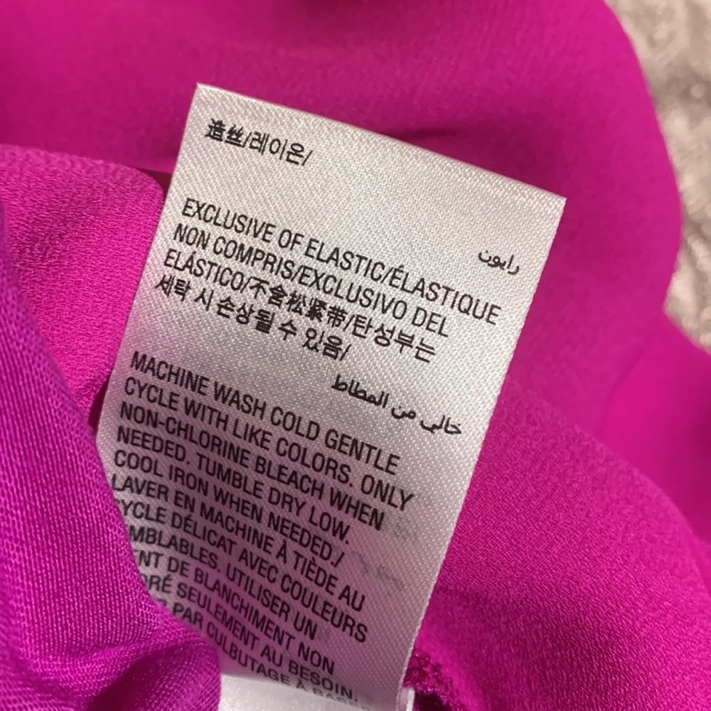 INC International Concepts Top Blouse 2X NWT Pink/Purple/Magenta Flame Stretchy - Picture 13 of 16